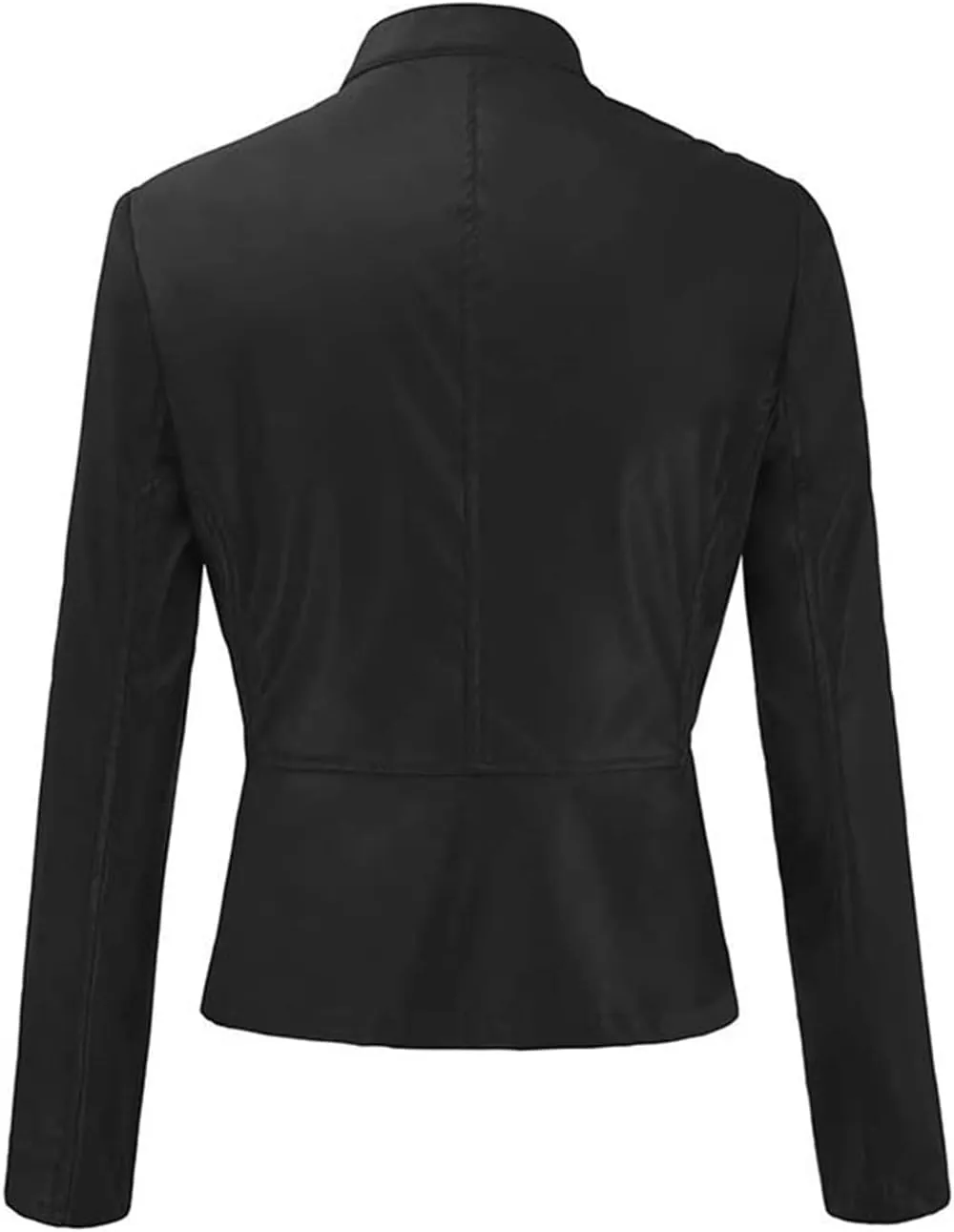 SERYU Leather Jacket for Women Zip Leather Motorcycle Jacket Plus Size Faux Leather Tops Lightweight Short Coat