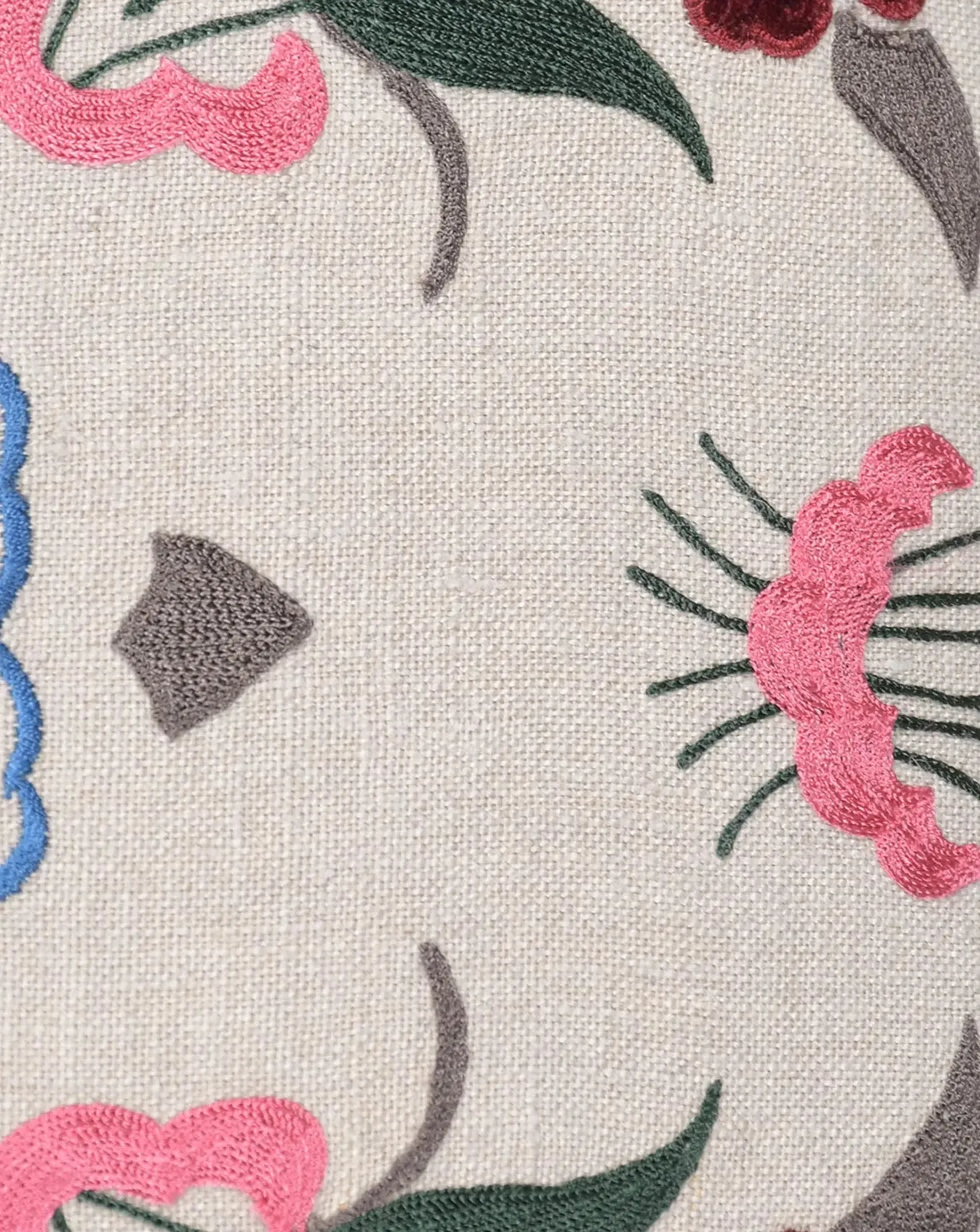 Set of 2 Cluster of Flowers Cotton Cushion