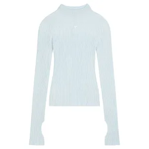 Solar Light Rib Mockneck Sweater