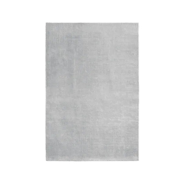 Solid Wool Rug - Pale Grey Runner for Bedroom/Living Area/Home with Anti Slip Backing