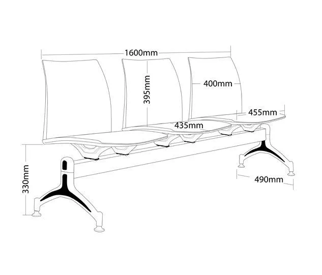 Stream Fabric Beam Seating - Blue