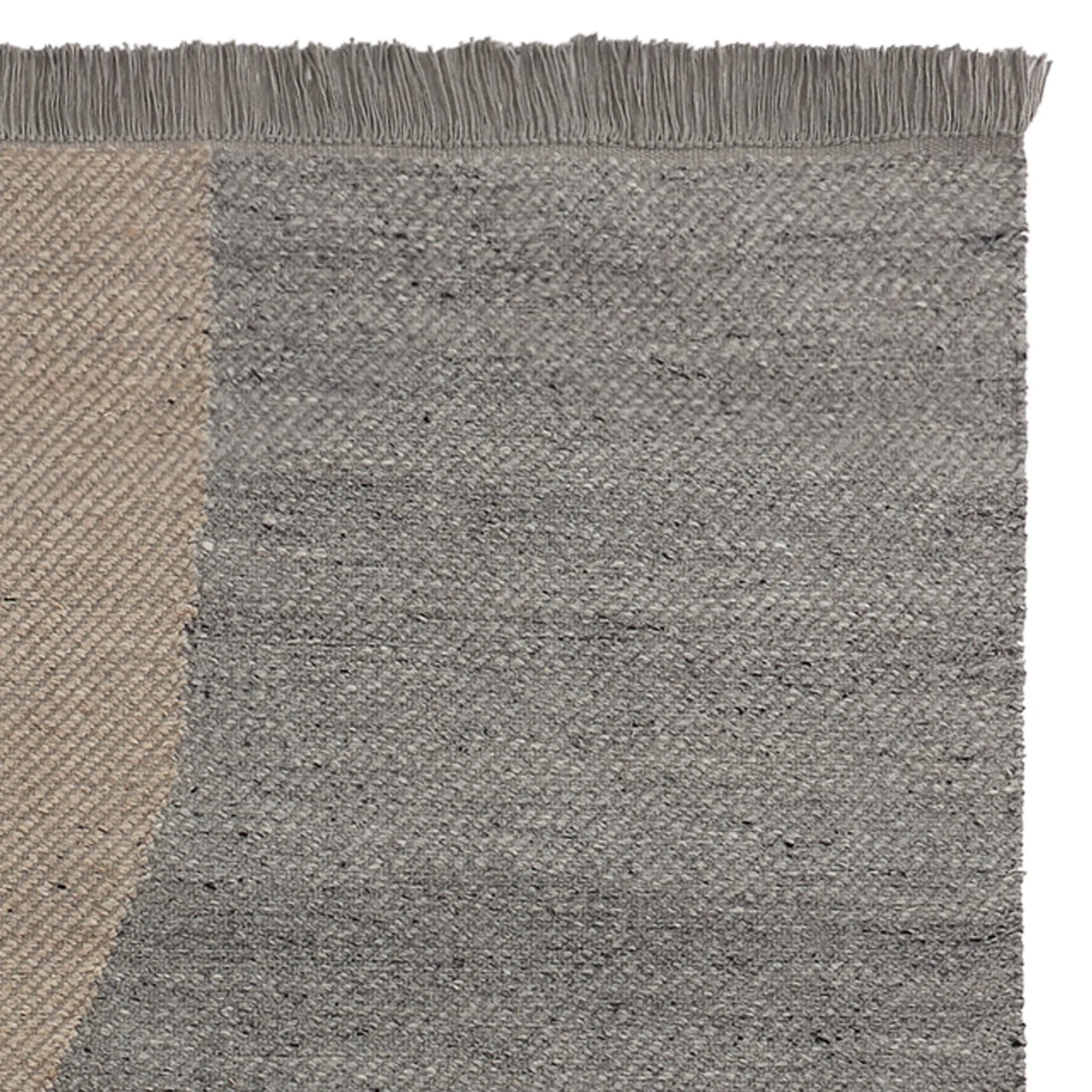 Umari Wool Rug [Grey melange/Stone grey melange/Natural white]