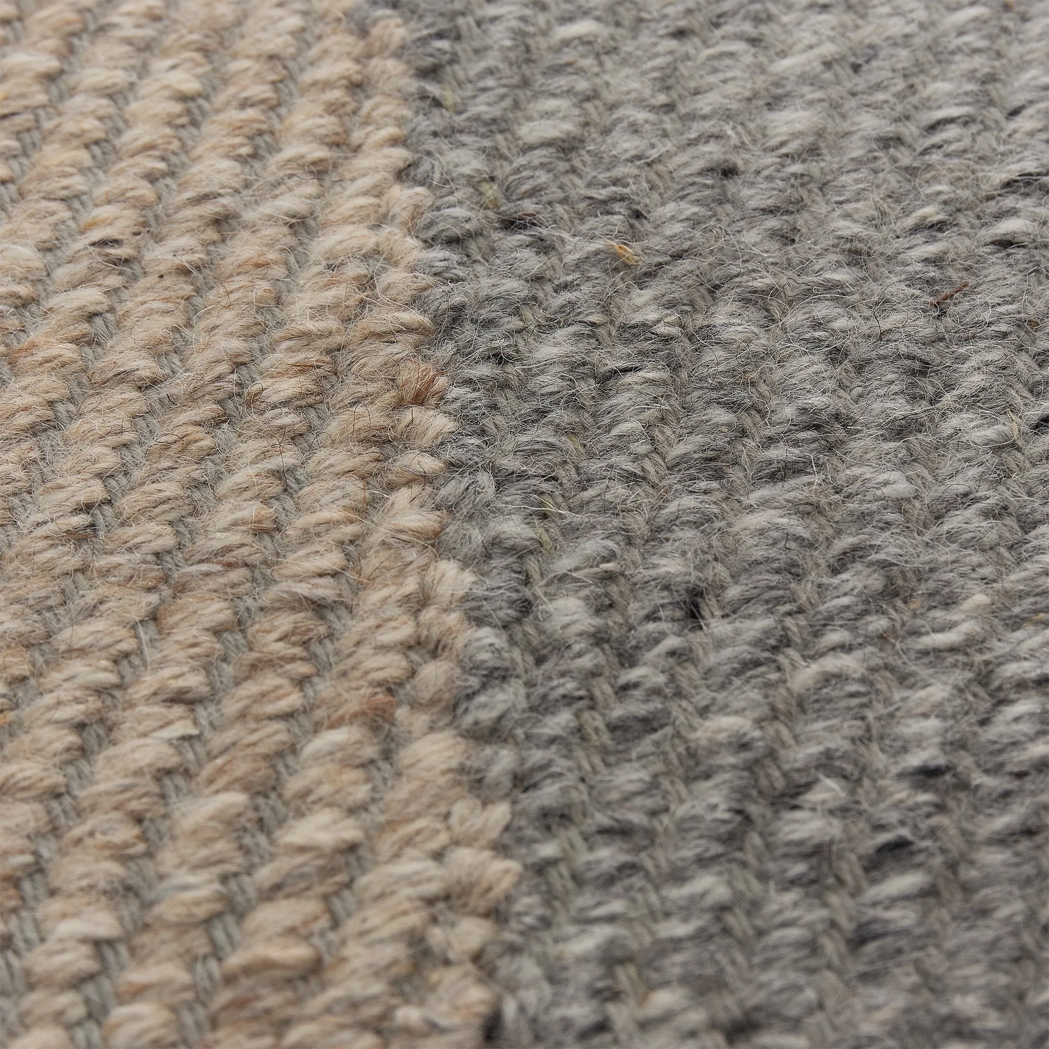 Umari Wool Rug [Grey melange/Stone grey melange/Natural white]