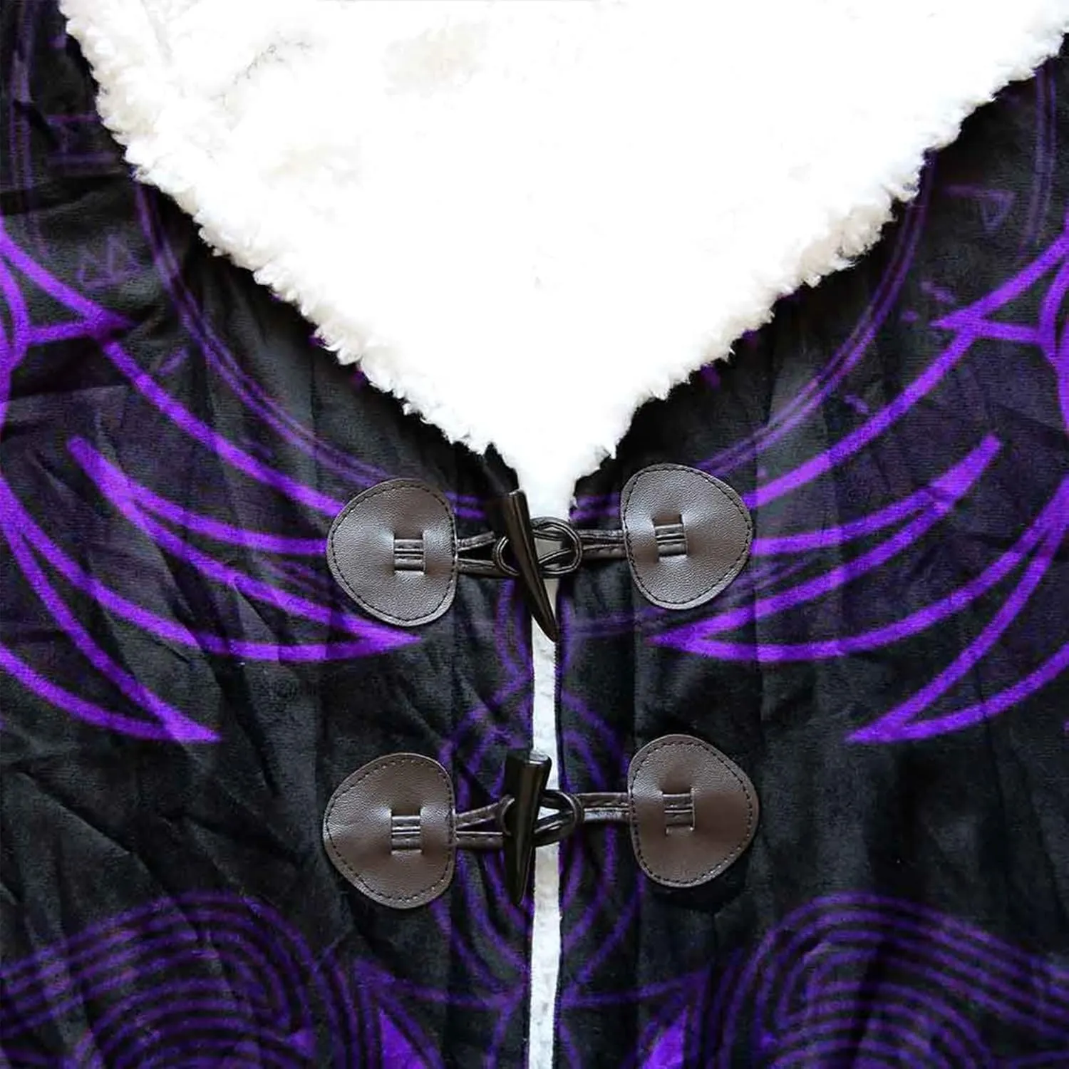 Viking Mens Winter Coat Norse Mythology Raven Tattoo Parka Cloak Warm Cashmere Lining Jacket Novelty Trench Coat Outwear