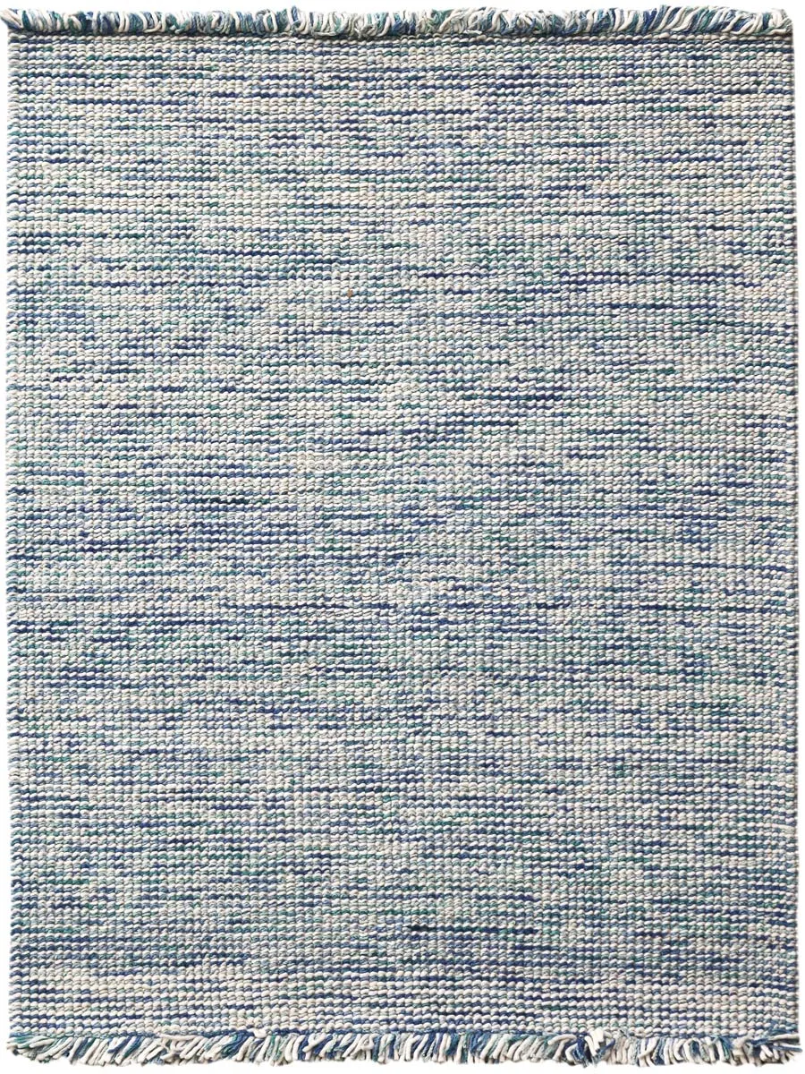 Vivid Modern Blue Hand-Woven Rug 2'x3'