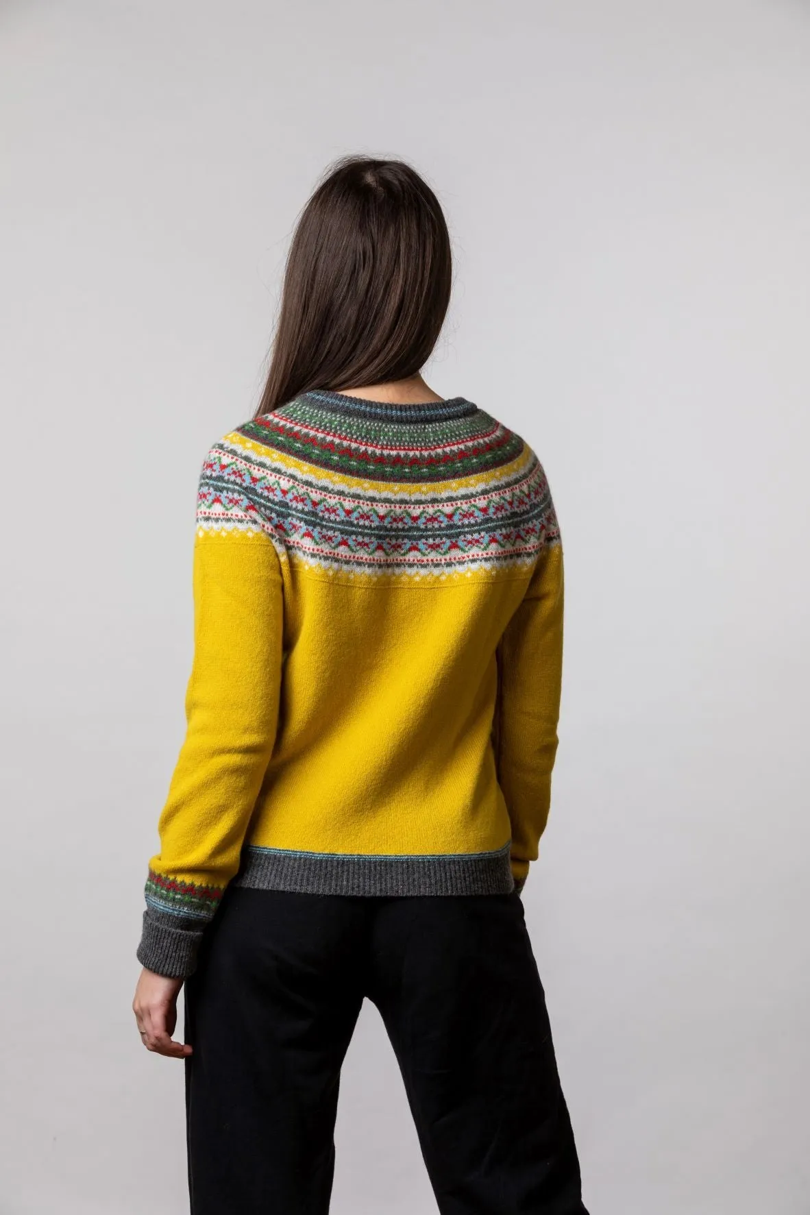 Warme gele trui | Eribe alpine short sweater piccalilli