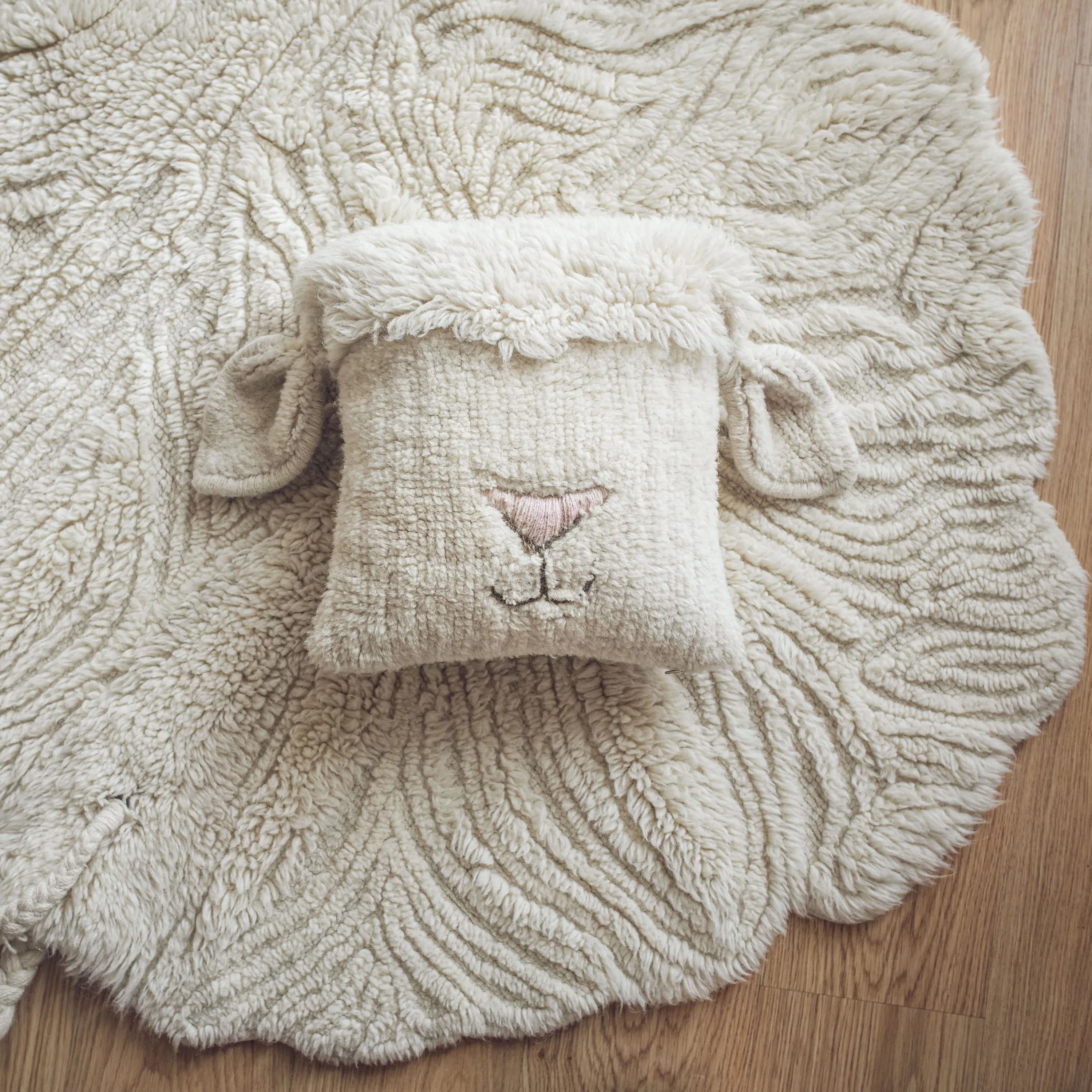 Washable Pink Nose Sheep Cushion