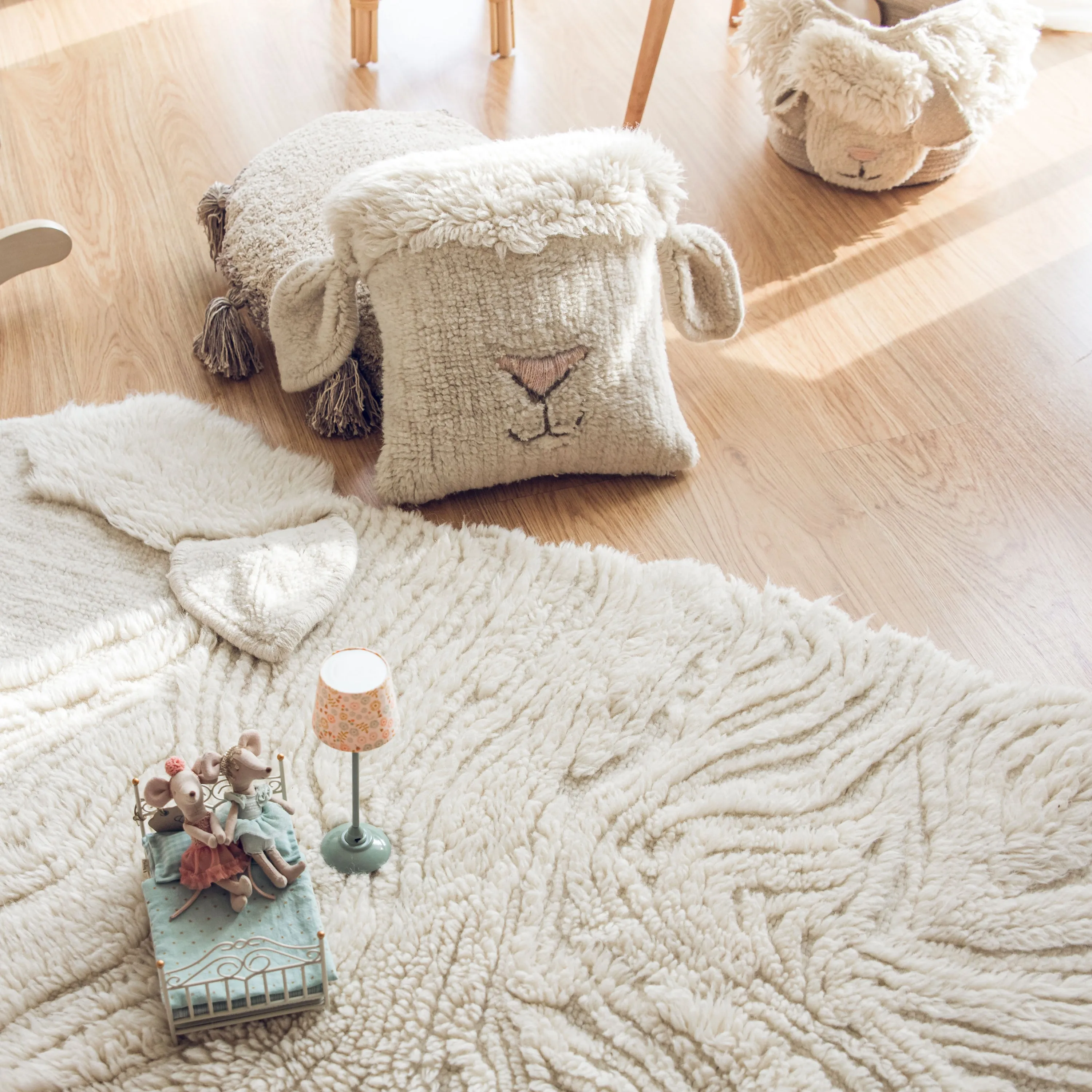 Washable Pink Nose Sheep Cushion