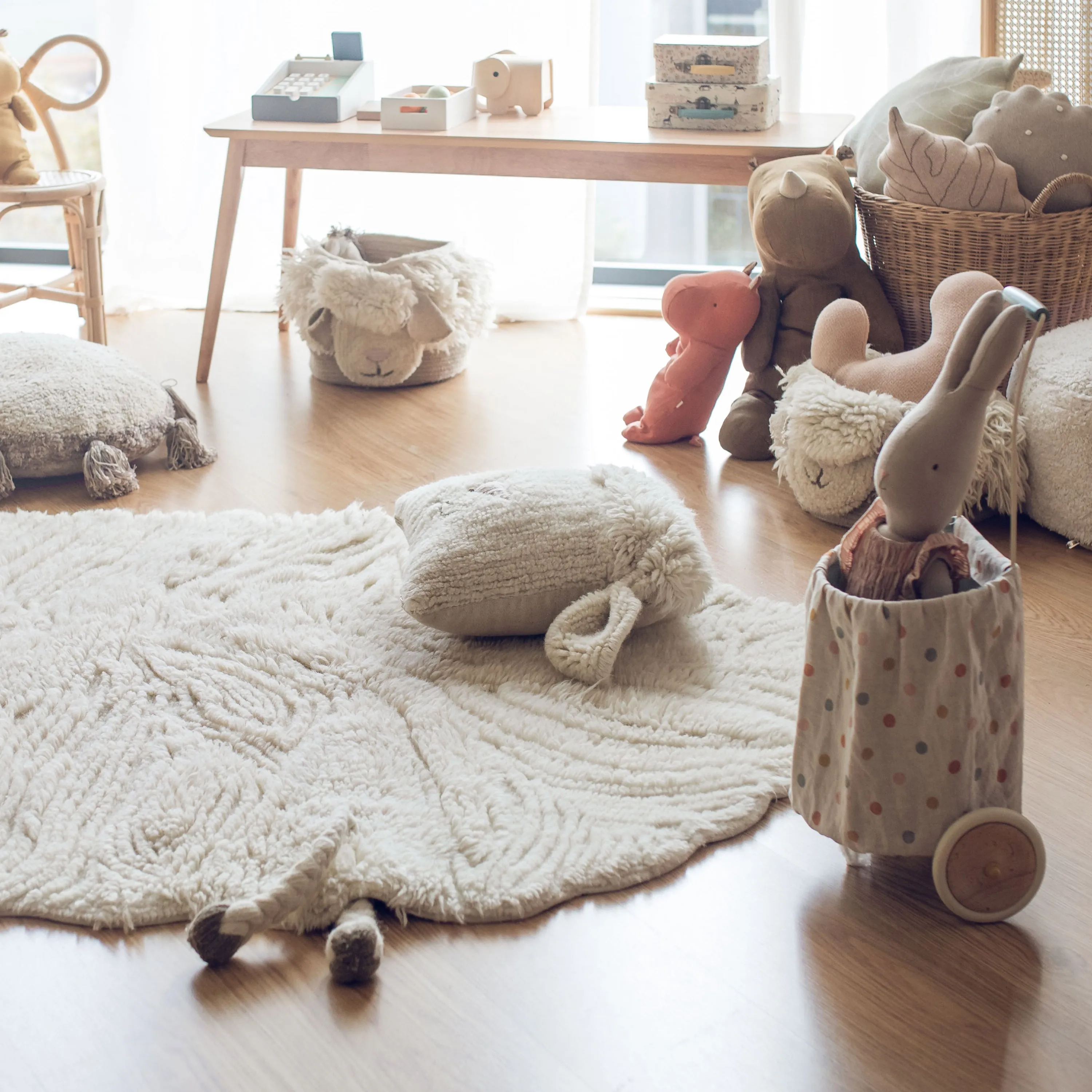 Washable Pink Nose Sheep Cushion