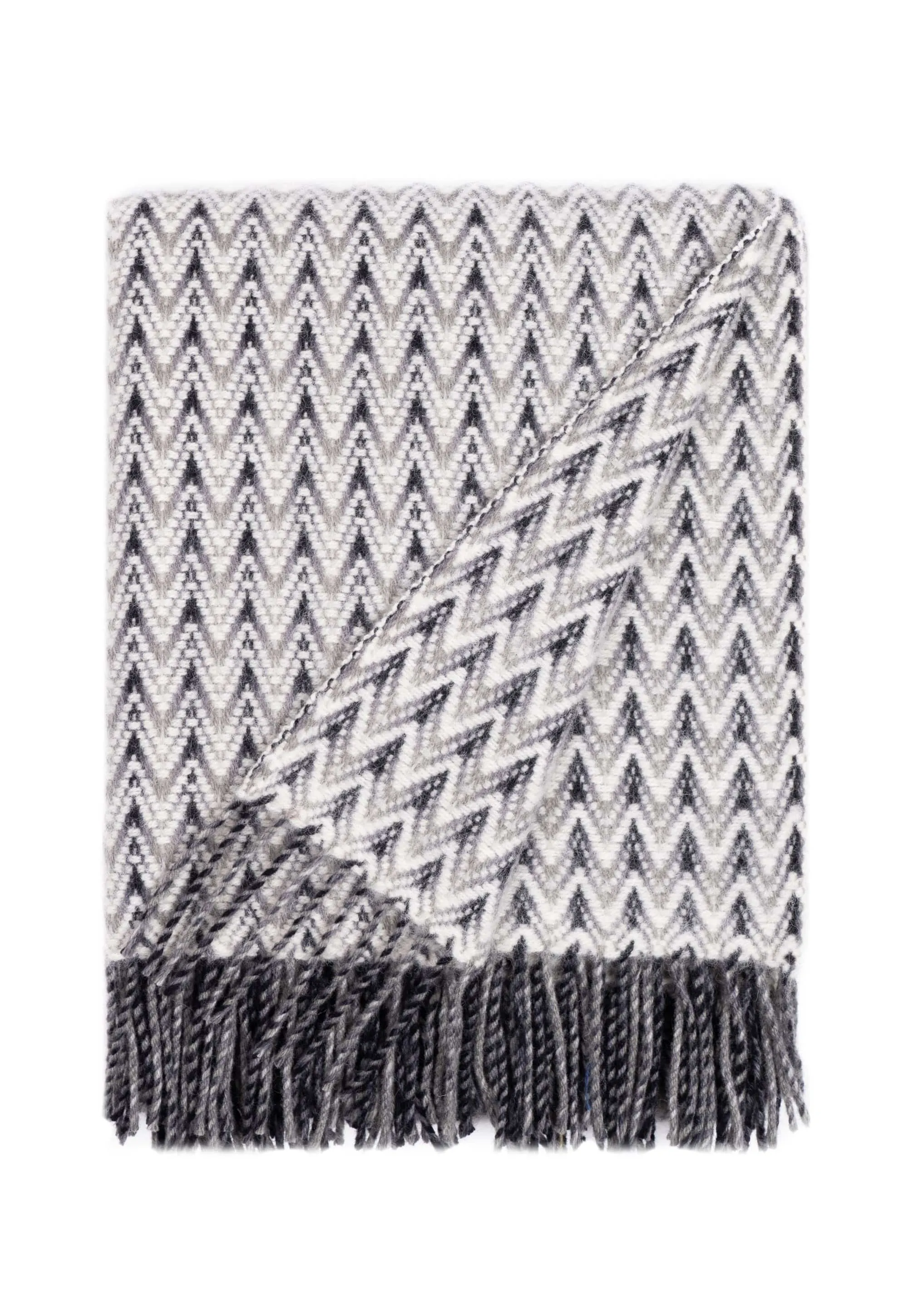 Wave Wool Design blanket throw - Aqua