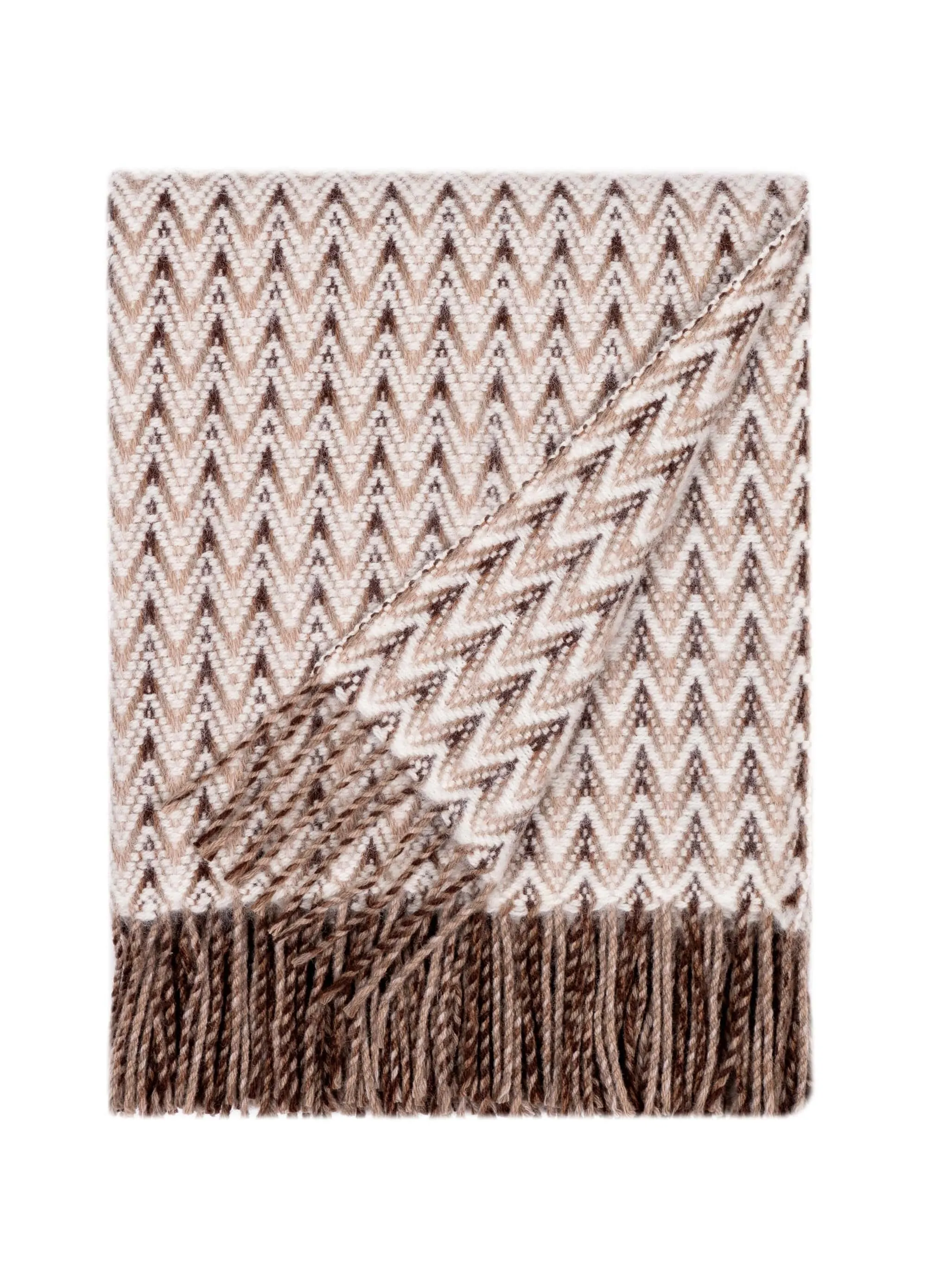 Wave Wool Design blanket throw - Aqua