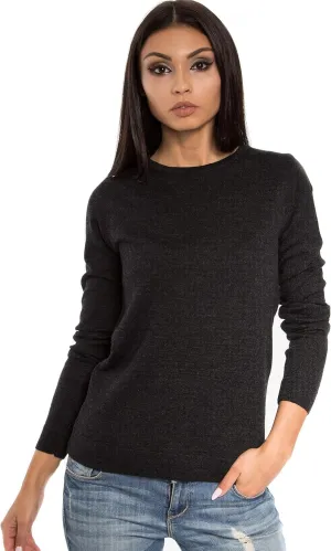 Women's Cashmere Soft Merino Wool Sweater Crew Neck Pullover Top
