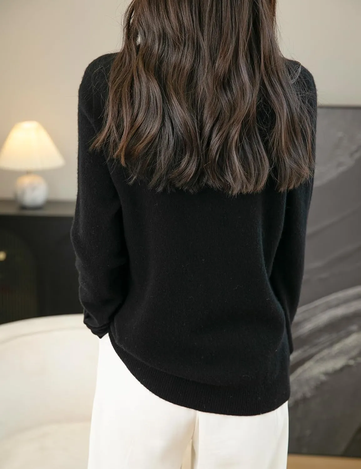 Women's Turtleneck 100% Merino Wool 2025 First-Line Ready to Wear Fall Winter Seamless Knit Pullover Sweater
