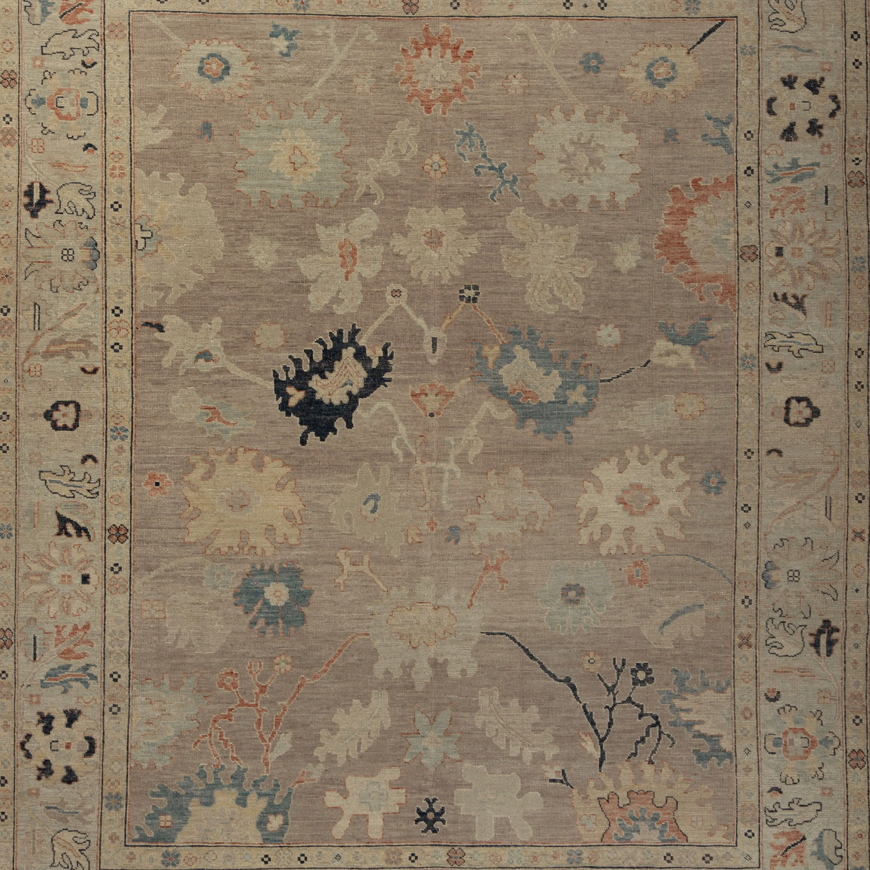 Zameen Multicolored Traditional Wool Rug - 8'4" x 9'10"