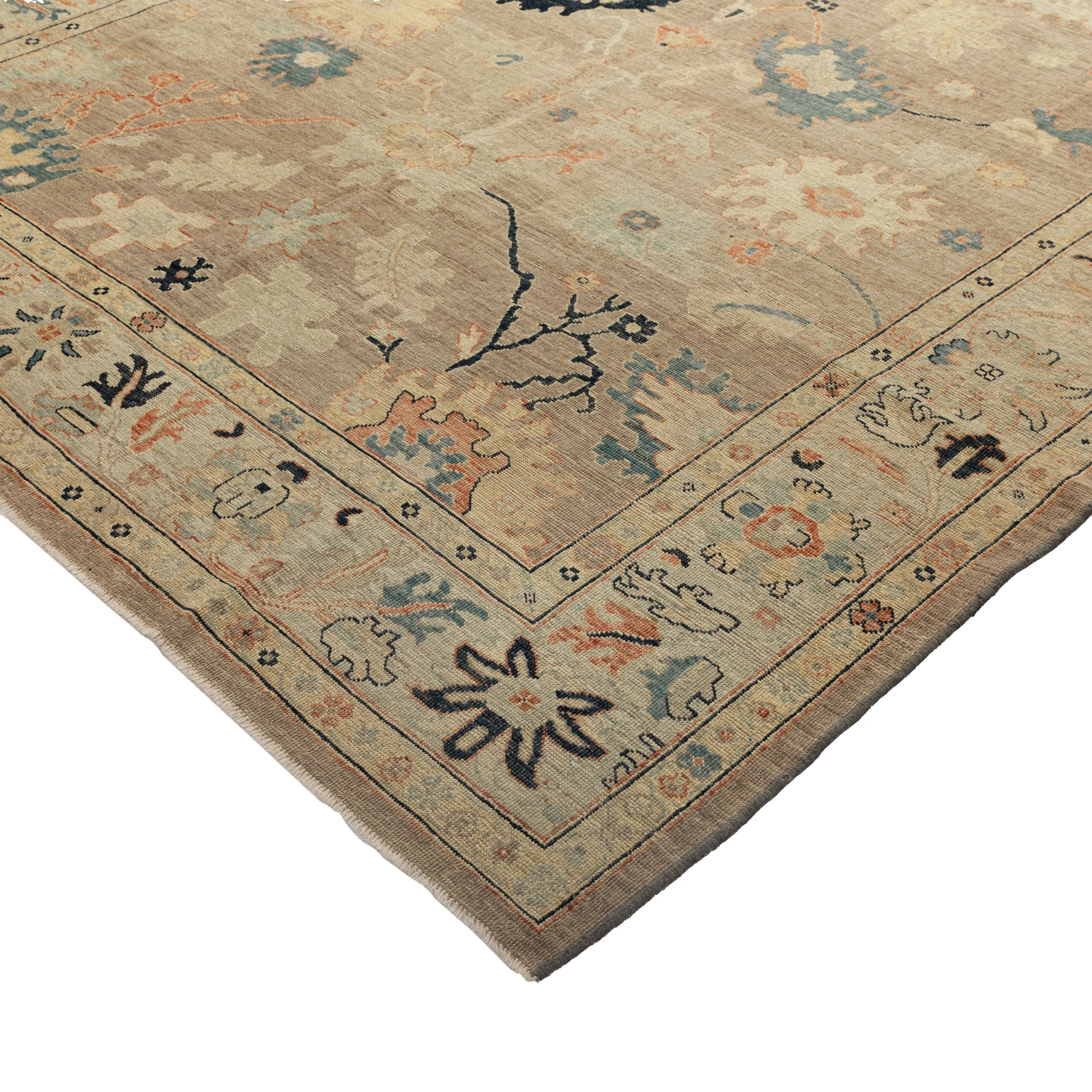 Zameen Multicolored Traditional Wool Rug - 8'4" x 9'10"